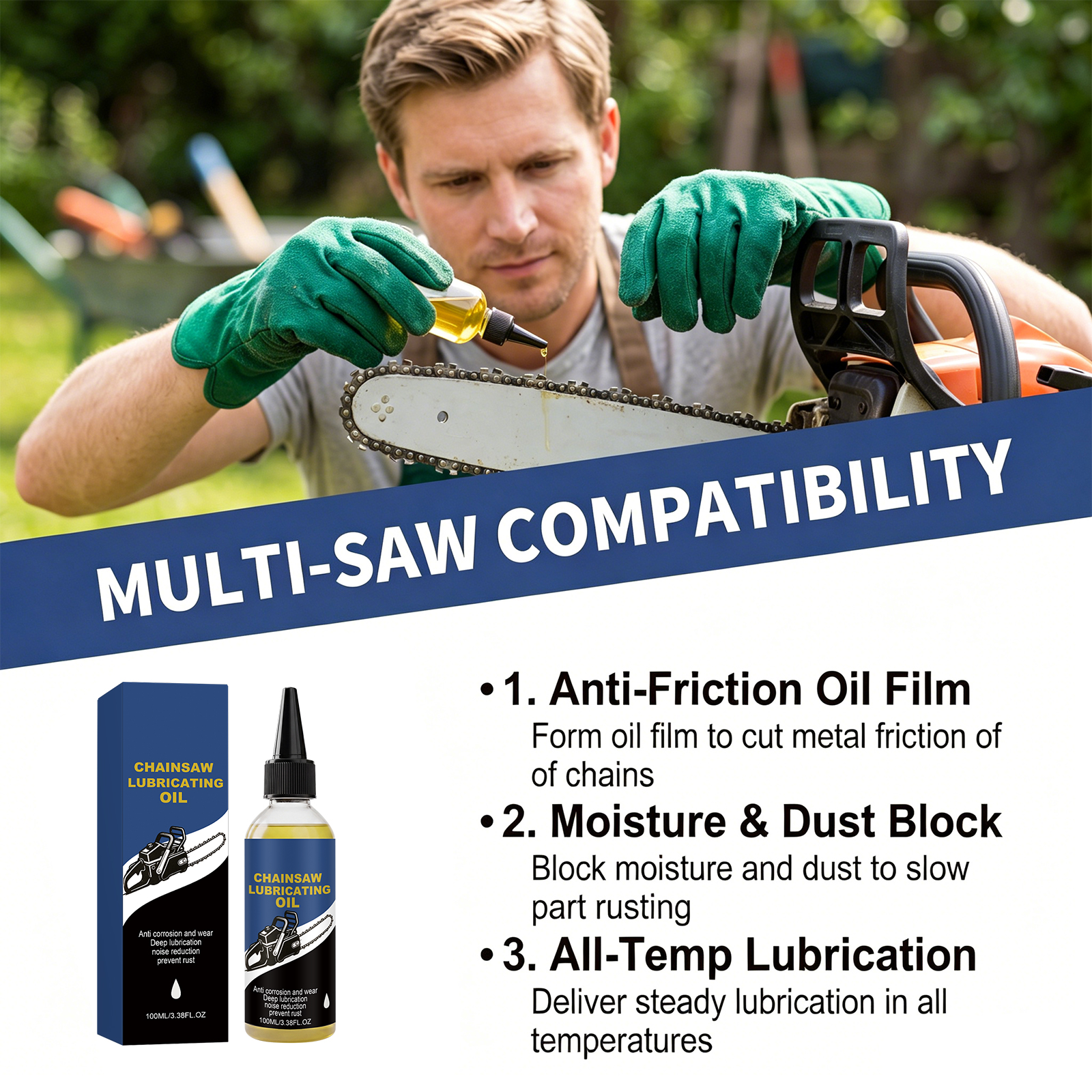 Chain Saw Oil Daily Lubrication Anti Rust Remove Rust Renovate Reduce Wear Smooth Convenient Care Electric Saw Chain