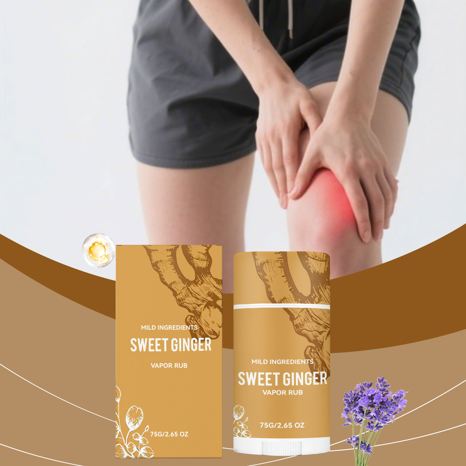 Comfort Massage Stick Mild Moisturizing Soft Skin Easy Carry Simple Use Body Care Joint Relief Daily Maintenance