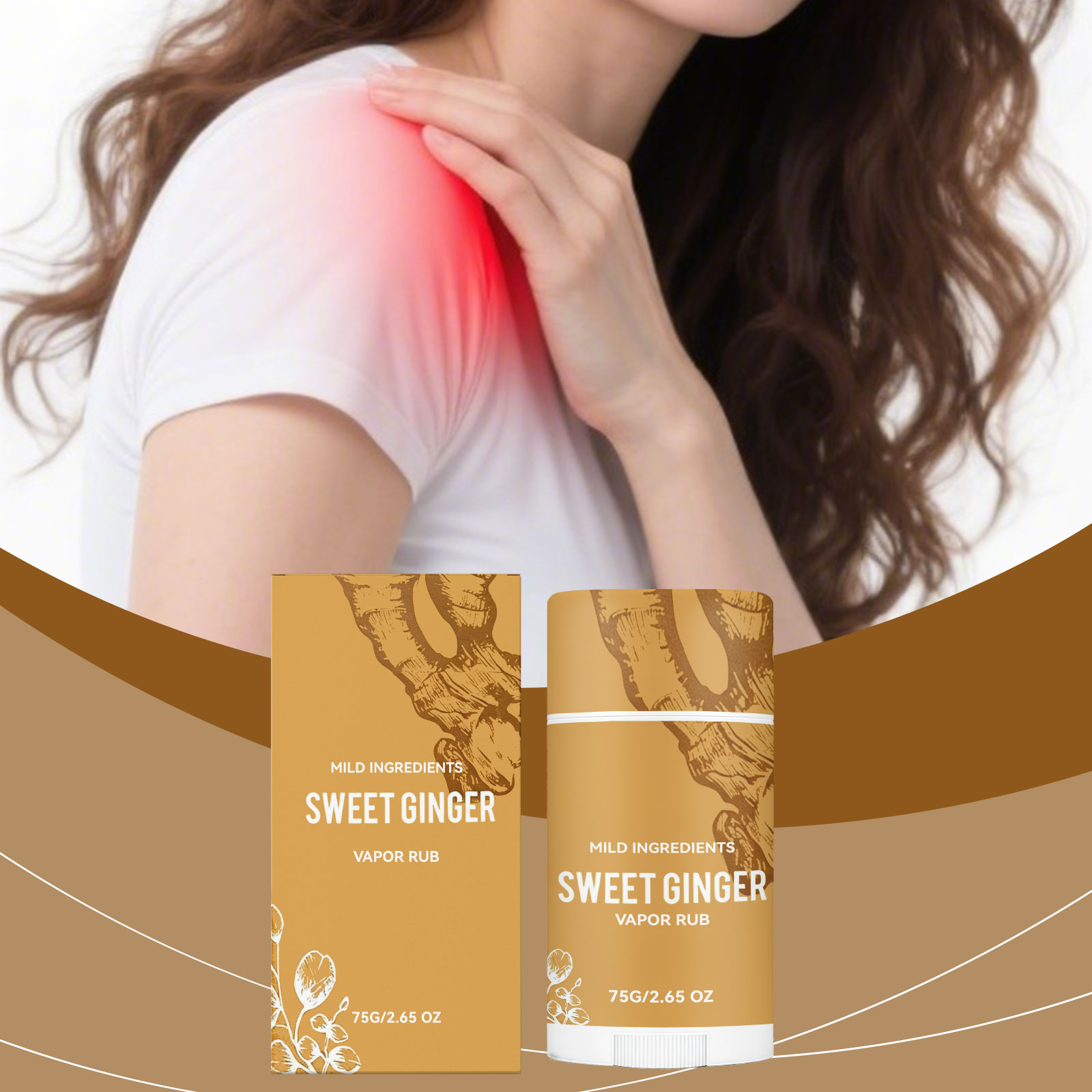 Comfort Massage Stick Mild Moisturizing Soft Skin Easy Carry Simple Use Body Care Joint Relief Daily Maintenance