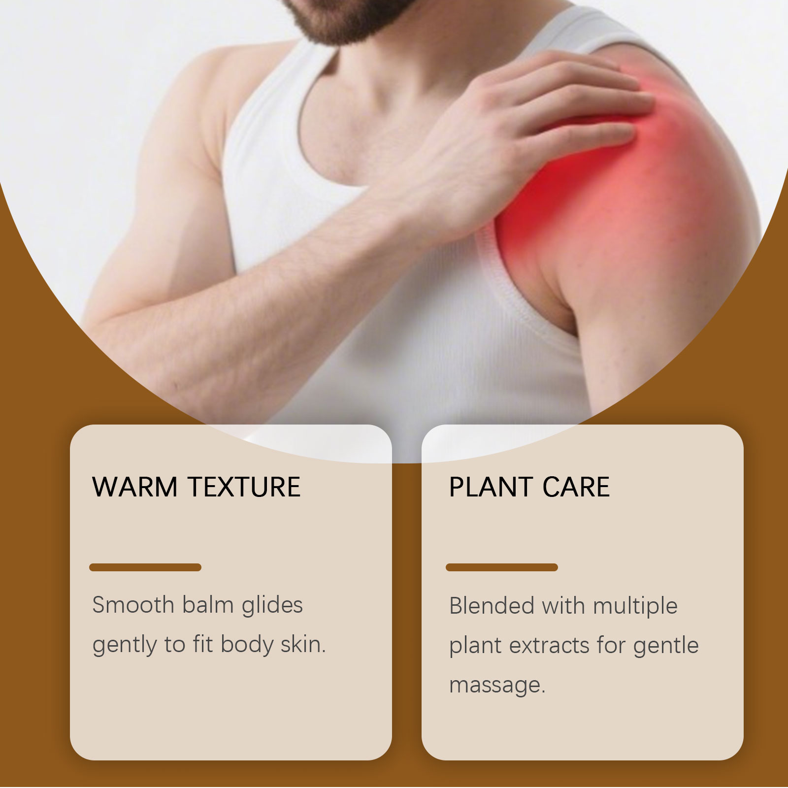 Comfort Massage Stick Mild Moisturizing Soft Skin Easy Carry Simple Use Body Care Joint Relief Daily Maintenance