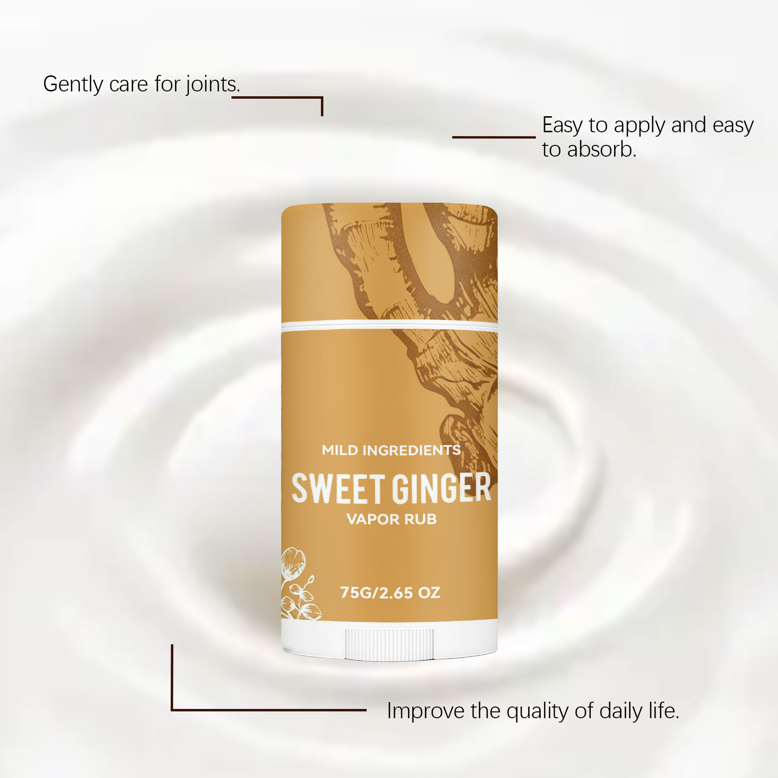 Comfort Massage Stick Mild Moisturizing Soft Skin Easy Carry Simple Use Body Care Joint Relief Daily Maintenance