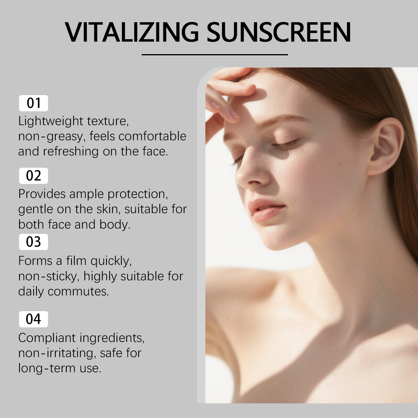 Refreshing Protection Cream Soft Light Cozy Care Facial Skin Daily Commute Outdoor Activity Convenient Safeguard