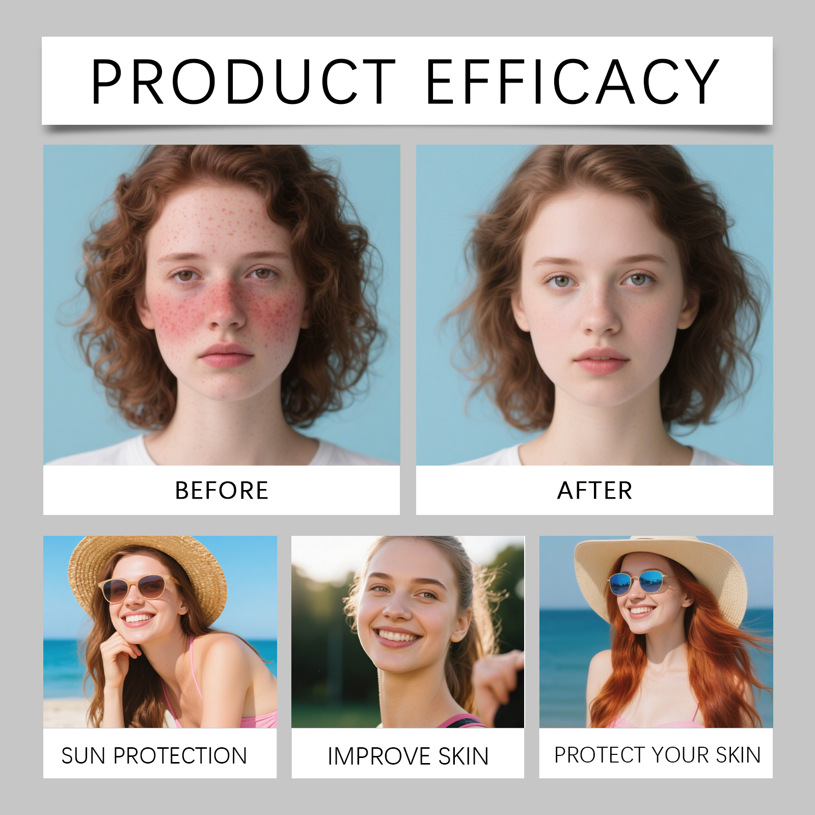 Refreshing Protection Cream Soft Light Cozy Care Facial Skin Daily Commute Outdoor Activity Convenient Safeguard