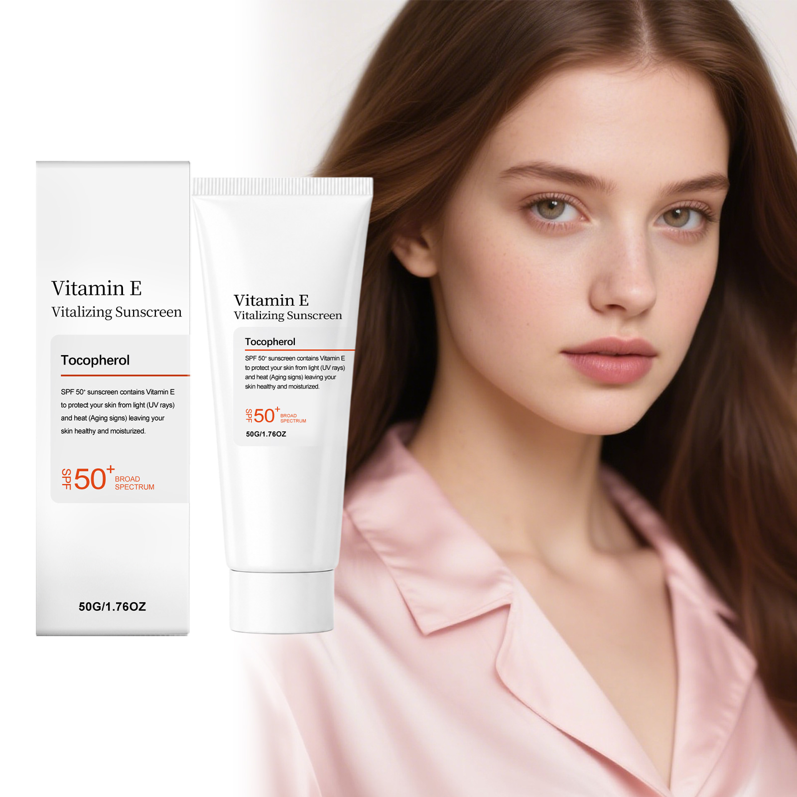 Refreshing Protection Cream Soft Light Cozy Care Facial Skin Daily Commute Outdoor Activity Convenient Safeguard
