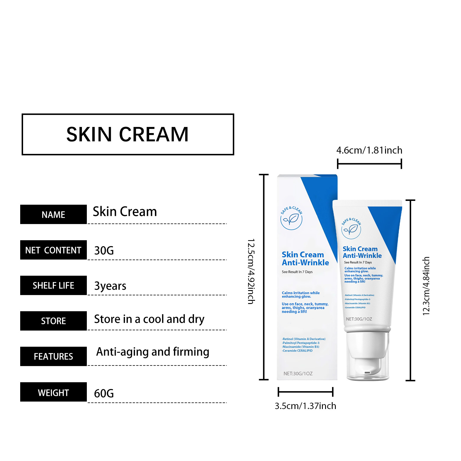 Moisturizing Cream Mild Soft Bright Light Fine Hydrating Daily Skin Care For Facial Complexion