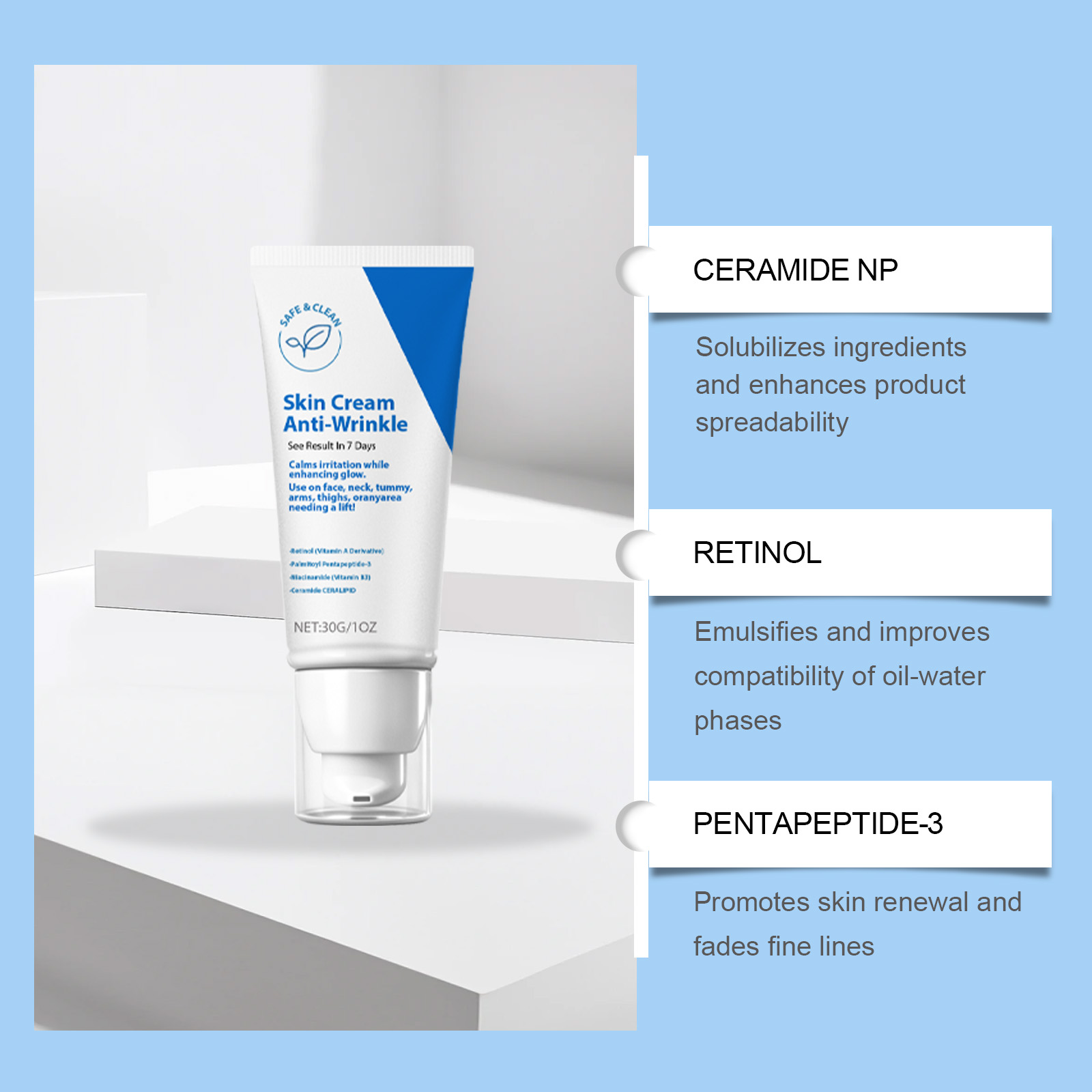 Moisturizing Cream Mild Soft Bright Light Fine Hydrating Daily Skin Care For Facial Complexion