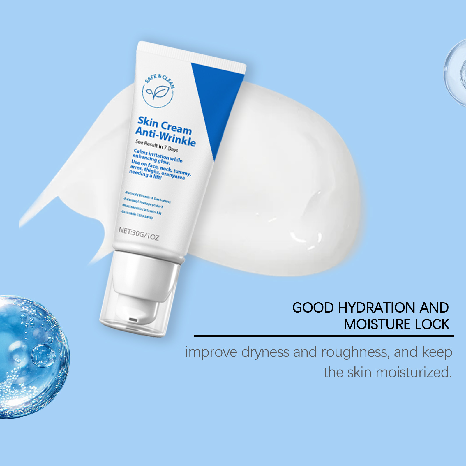 Moisturizing Cream Mild Soft Bright Light Fine Hydrating Daily Skin Care For Facial Complexion