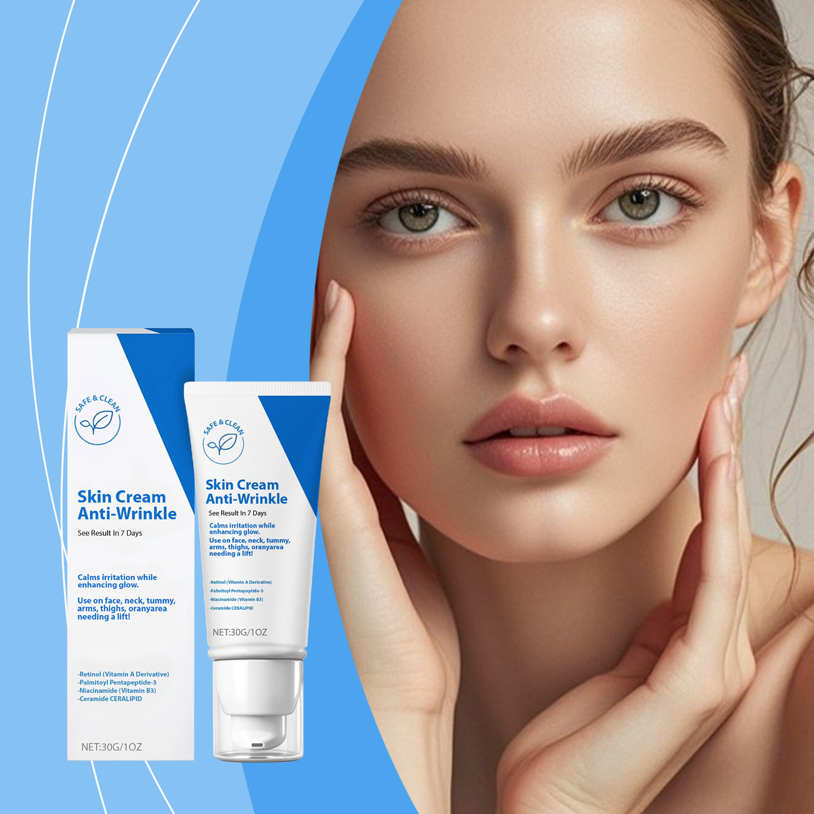 Moisturizing Cream Mild Soft Bright Light Fine Hydrating Daily Skin Care For Facial Complexion