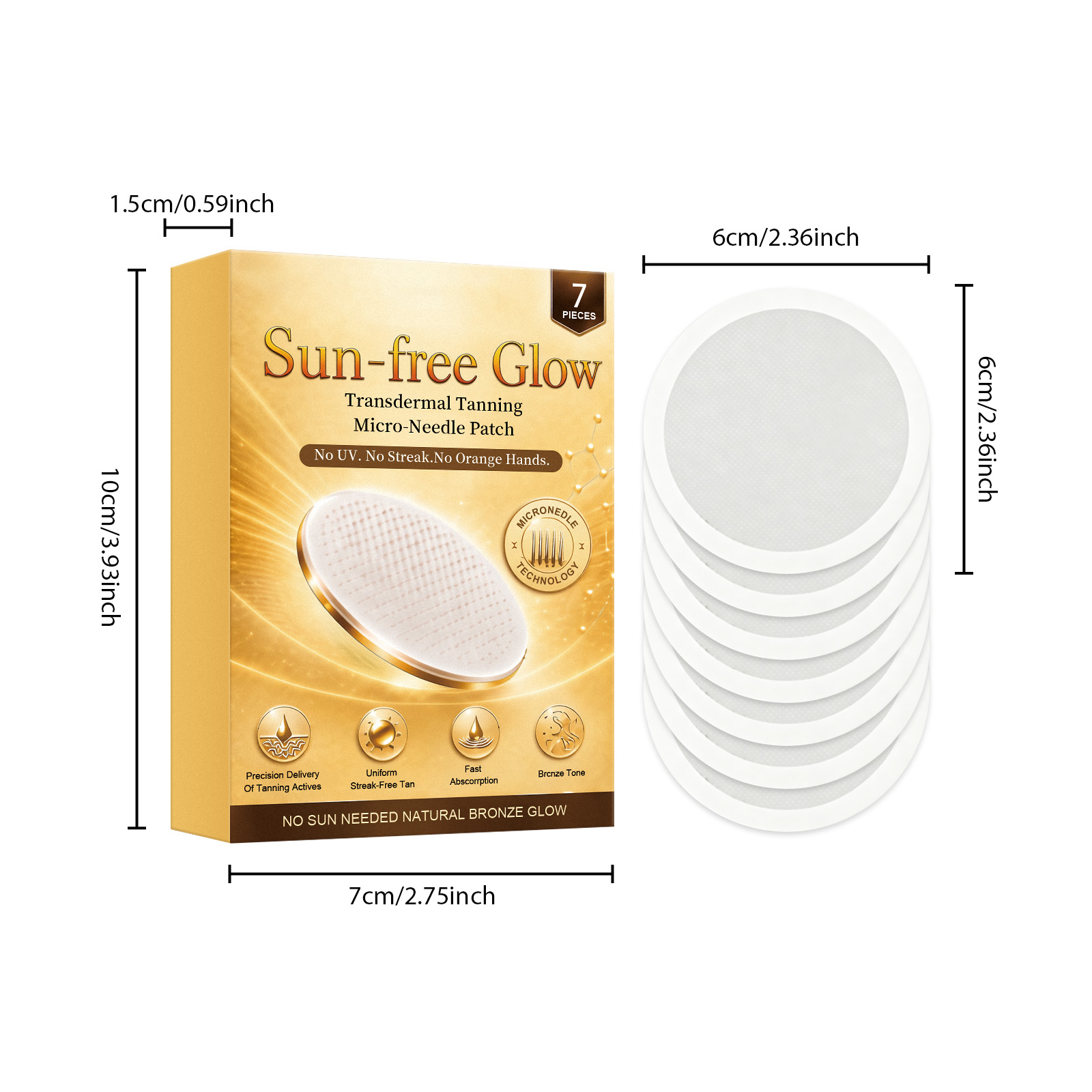 Tanning Care Patches Summer Sunfree Glossy Bronze Lightweight Breathable Snug Body Skin Treatment Sticker