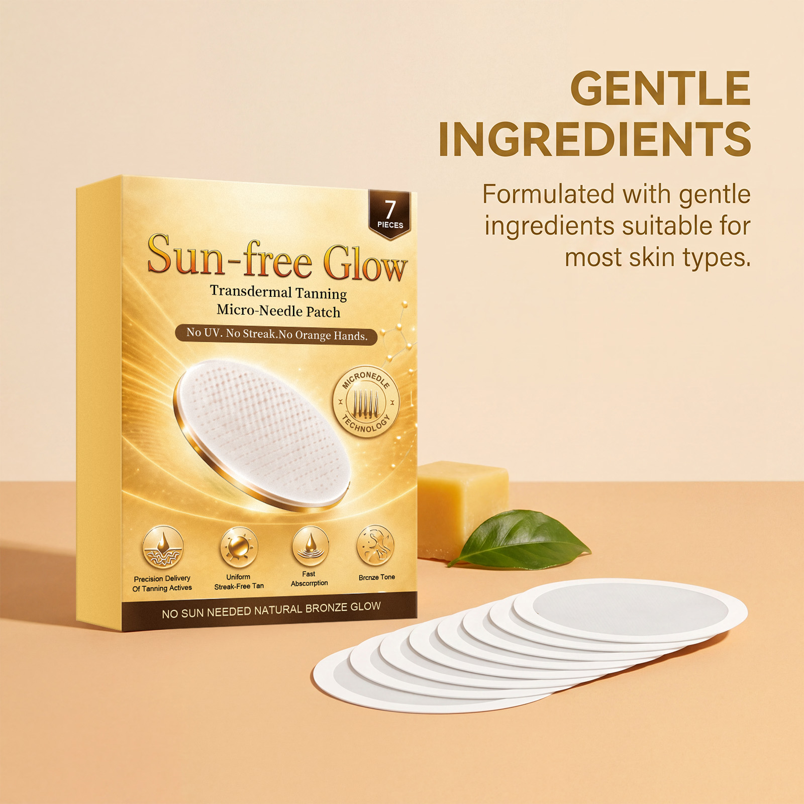 Tanning Care Patches Summer Sunfree Glossy Bronze Lightweight Breathable Snug Body Skin Treatment Sticker