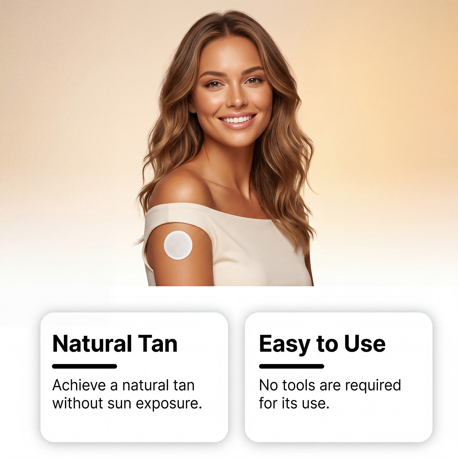 Tanning Care Patches Summer Sunfree Glossy Bronze Lightweight Breathable Snug Body Skin Treatment Sticker