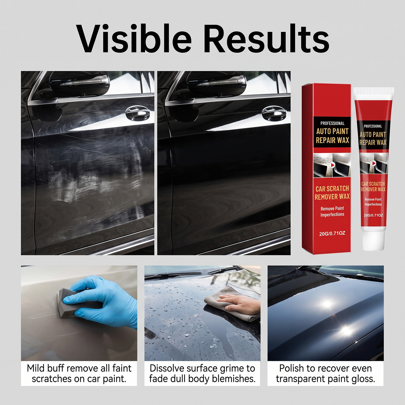 Car Scratch Care Ointment Clean Remove Dirt Paint Surface Beauty Maintain Auto Body Outer Mark Scuff Repair