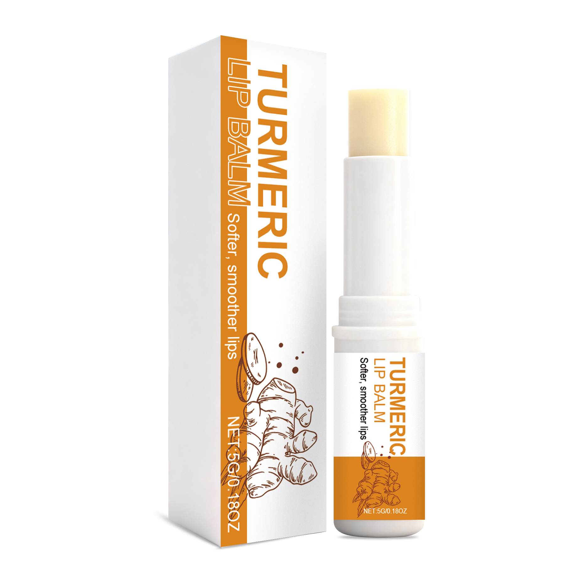 Turmeric Lip Balm Moisturizes Smooth Nonsticky Softens Lip Skin Daily Hydrating Care Protection