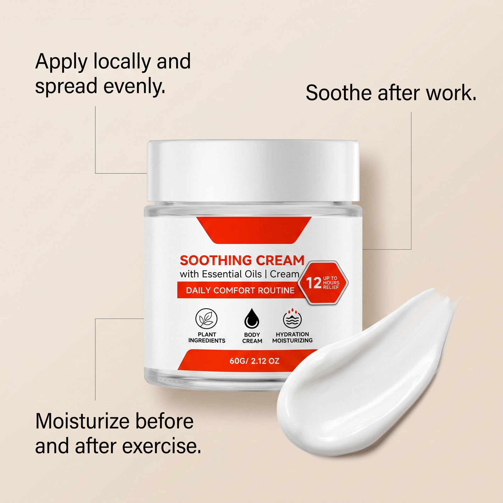 Body Comfort Soothing Cream Gentle Care Daily Muscle Joint Skin Whole Human Body External Application