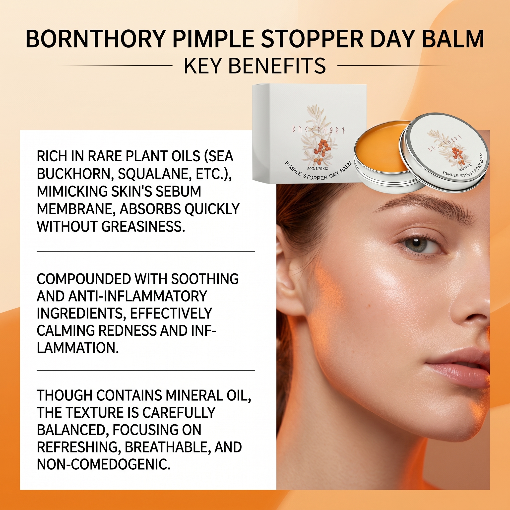 Daily Acne-prone Skin Moisturizing Ointment Mild Ingredients Refreshing Hydrating Easy Smearing Facial Skin Daily Care Nourishing Cream