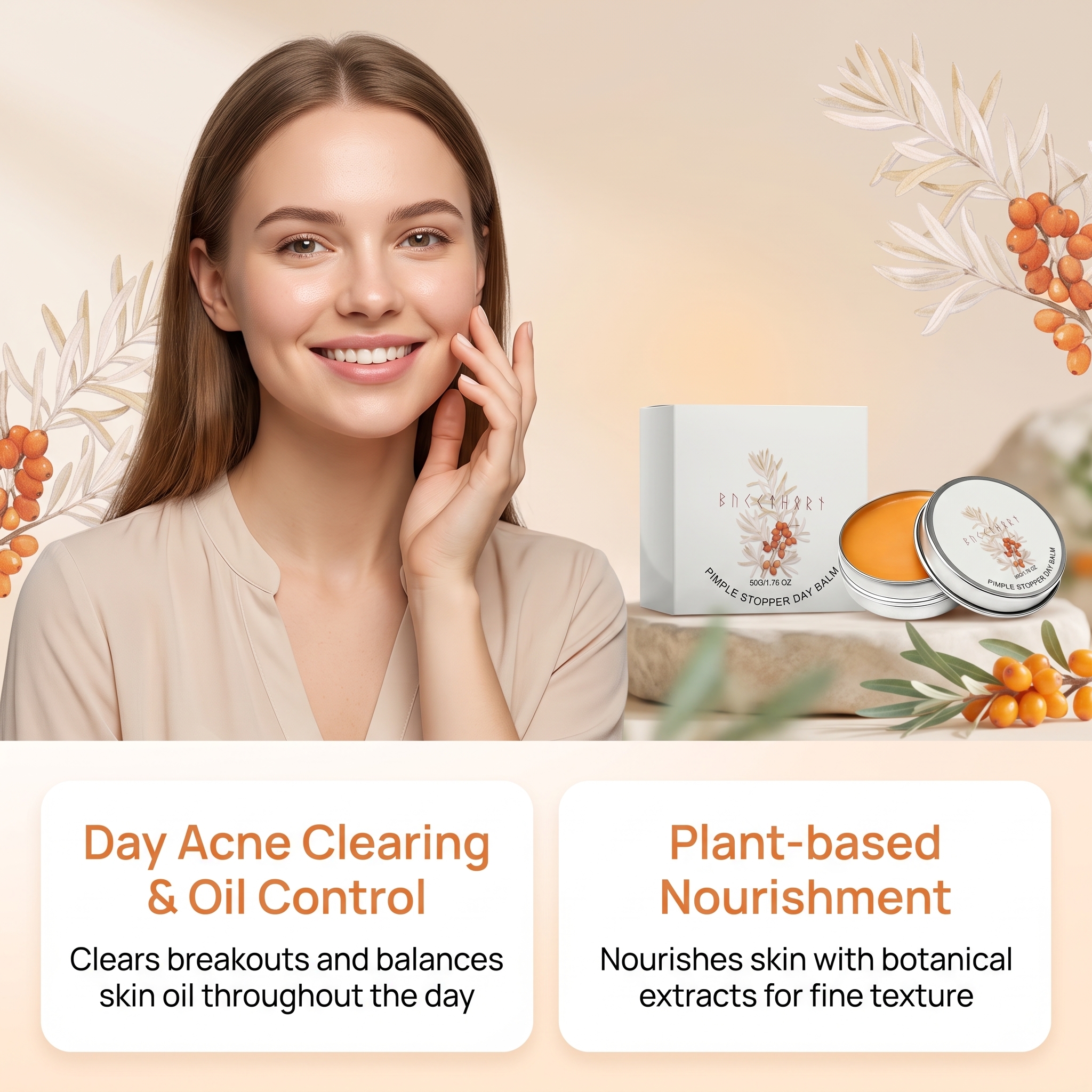 Daily Acne-prone Skin Moisturizing Ointment Mild Ingredients Refreshing Hydrating Easy Smearing Facial Skin Daily Care Nourishing Cream