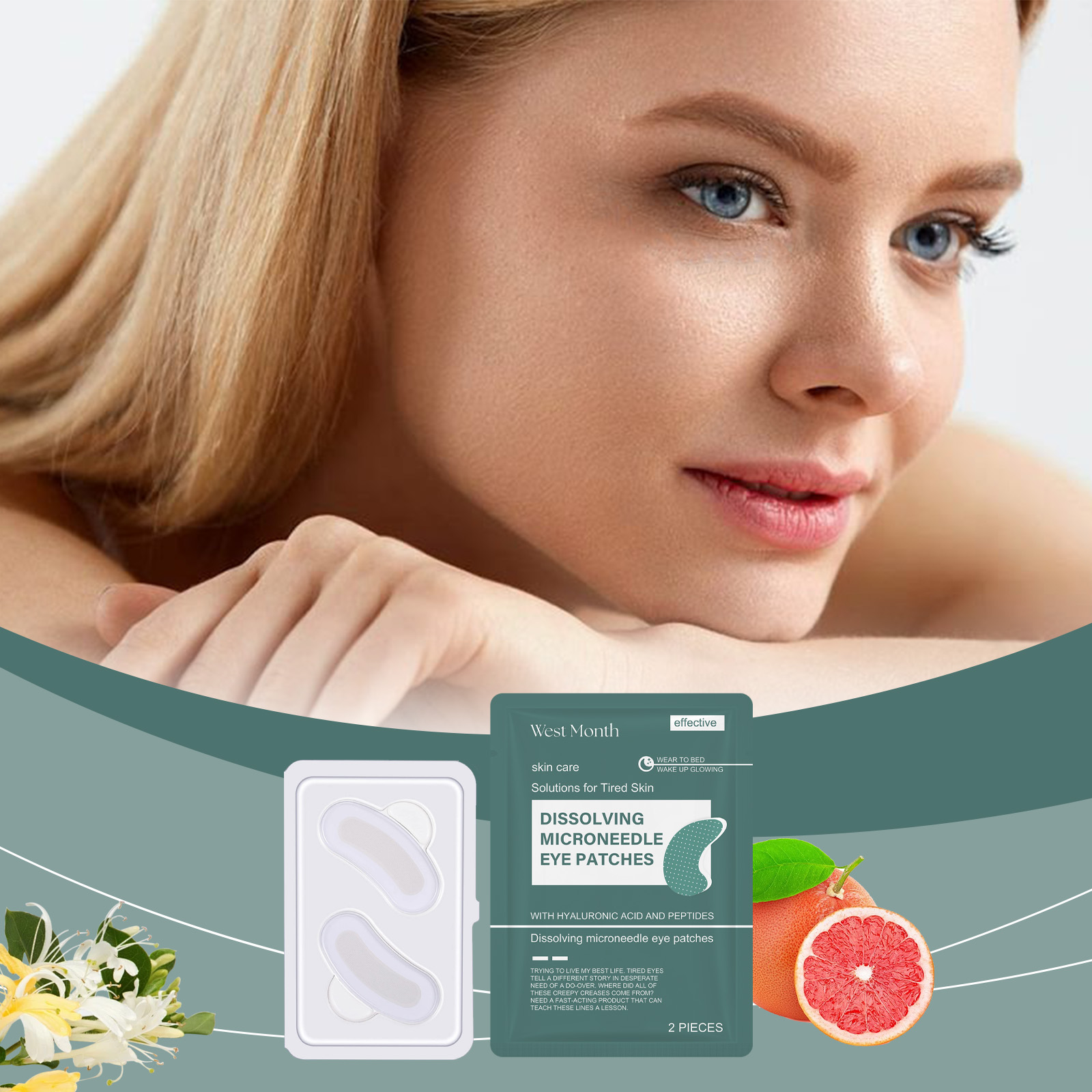 Hyaluronic Acid Eye Mask Brightens Eye Area Moisturizes Hydrates Fades Fine Lines Crow S Feet