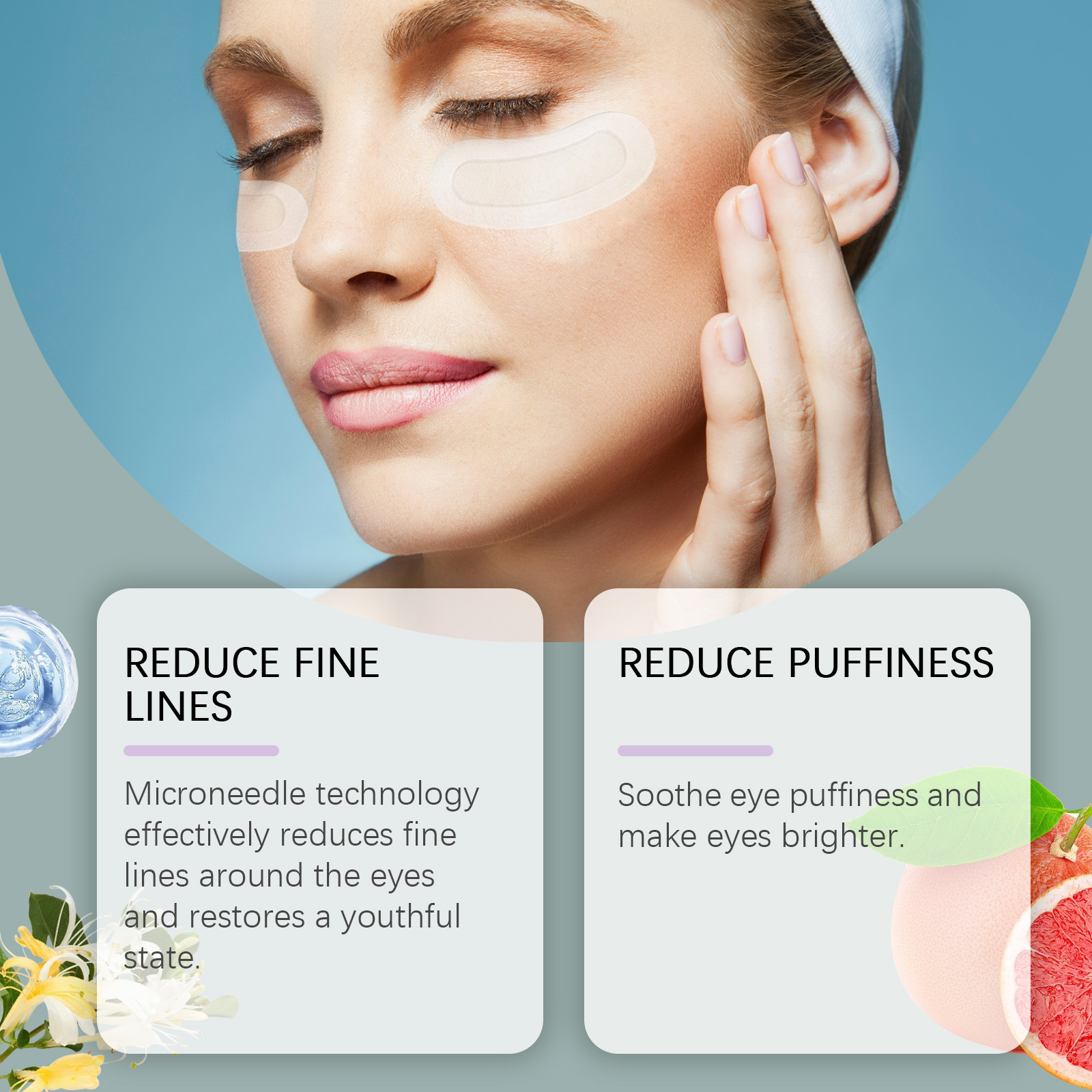 Hyaluronic Acid Eye Mask Brightens Eye Area Moisturizes Hydrates Fades Fine Lines Crow S Feet