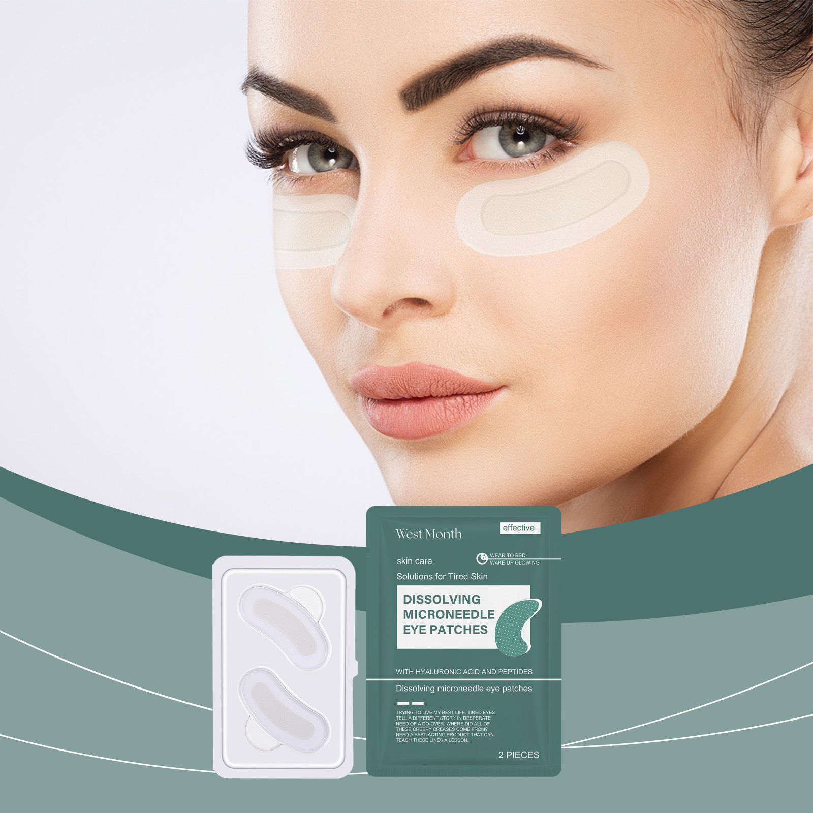Hyaluronic Acid Eye Mask Brightens Eye Area Moisturizes Hydrates Fades Fine Lines Crow S Feet