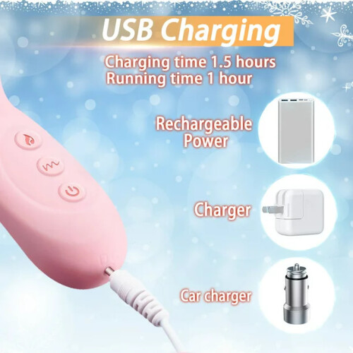Thrusting Rabbit Vibrator for Women Sex Toys with 7 Vibrations & Tongue Licking 5 In 1 Waterproof Adult Toy for Couples
