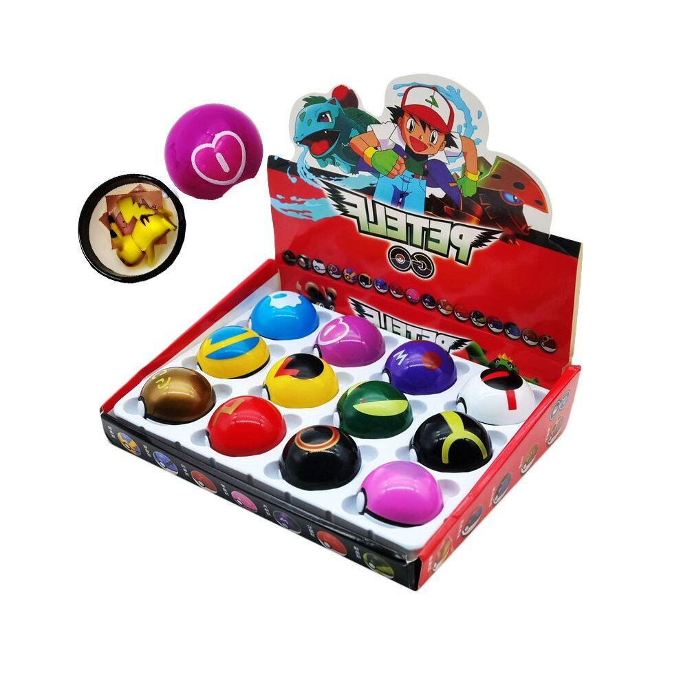 12PC 1.9INCH Pokemon Ball Set Clip 'n' Go Pokeball Random Toys Action Figures Kids Gift