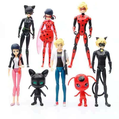8pcs Miraculous: Tales Of Ladybug & Cat Noir Collection Decor Action Figures Toy