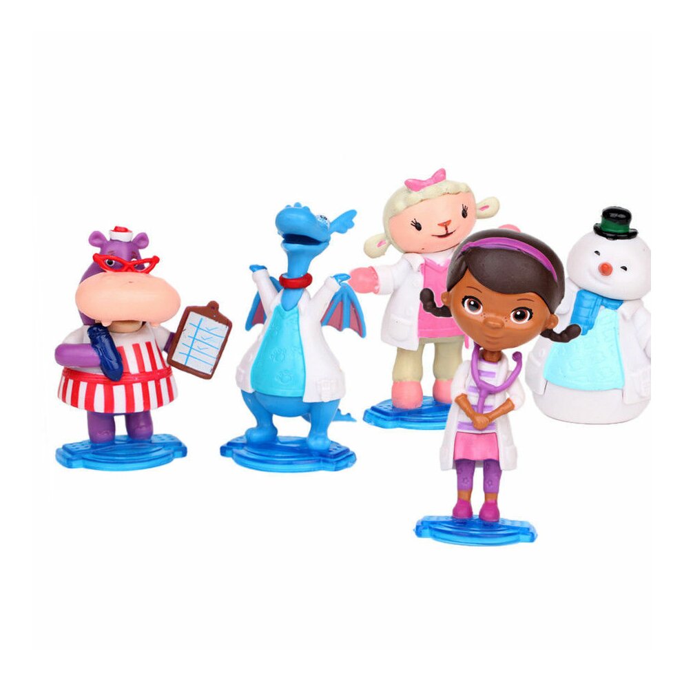 5pcs Doc McStuffins Stuffy Lambie Figure PVC Toy