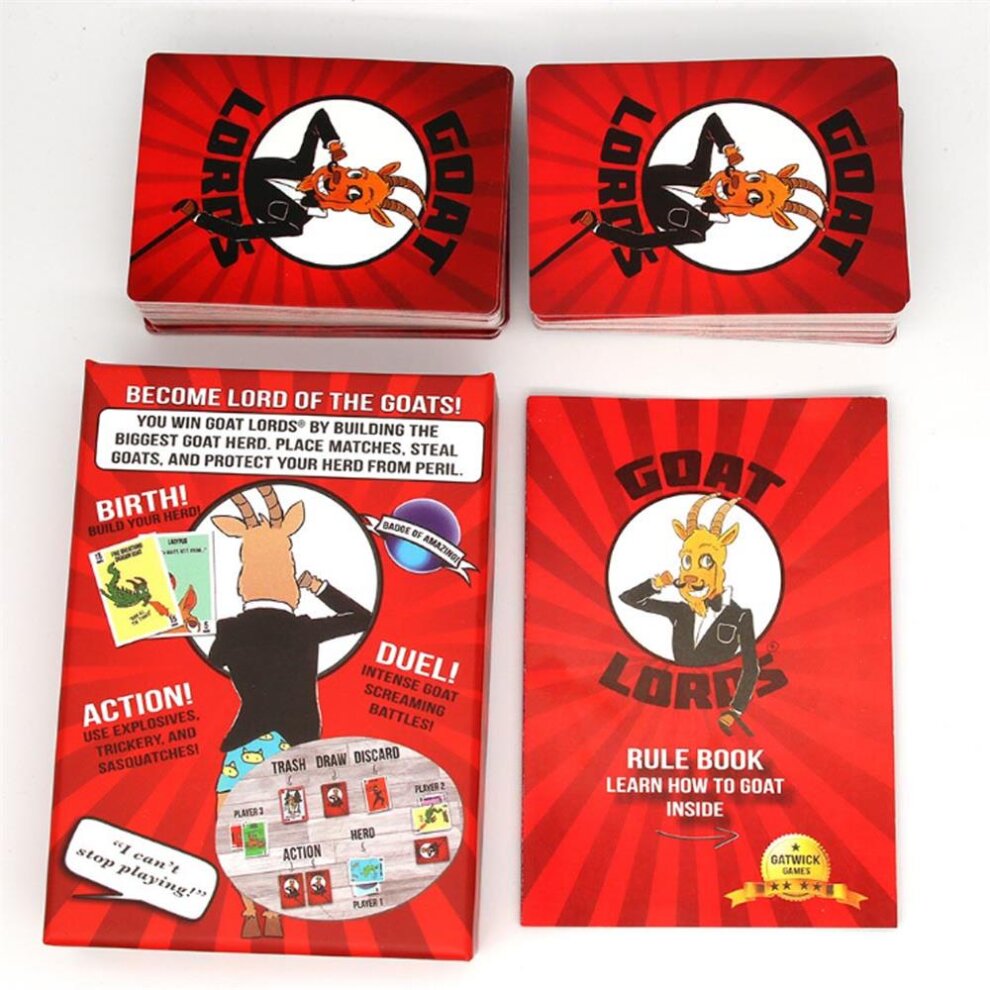 Goat Lords Addictive and Competitive Board Games Fun Strategy Card Game for Party Game Nights Christmas Gifts