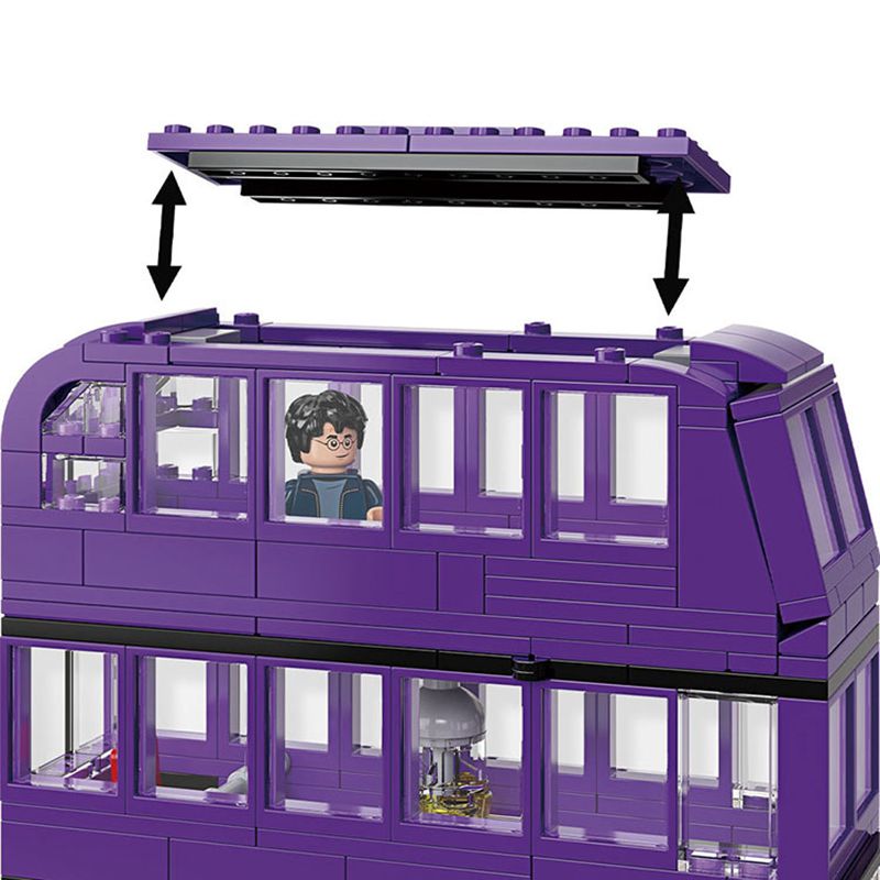 Harry Potter Knight Bus Toy Triple-decker Collectable Set With Minifigures Collectable Room Decor Accessory Set