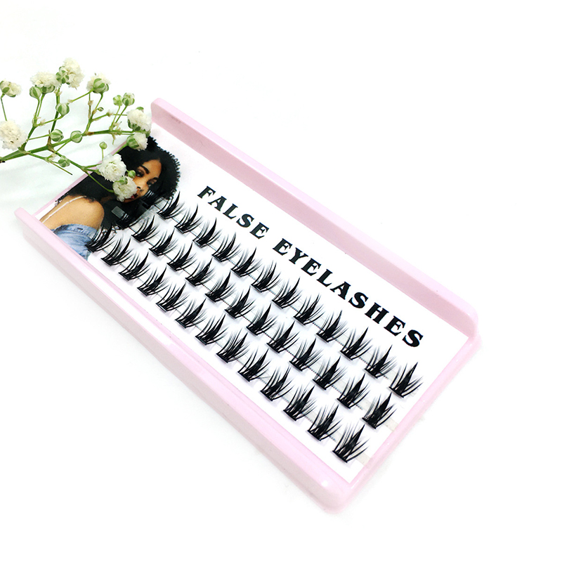 (9MM) False Lashes Single Cluster Individual Eyelashes DIY Fake oft 3D Segmented Eyelash Grafting Volume Eyelash Extension Makeup Tool