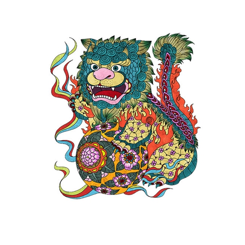 Lion Dance Colourful Fun Wooden Animal Jigsaw Gift Idea for Adults Kids