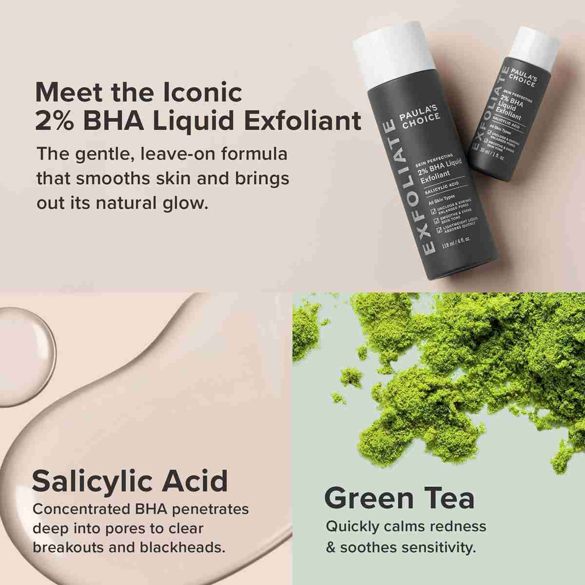 Paulas Choice Skin Perfecting 2 BHA Liquid Exfoliant - Salicylic Acid Peel for Face - Blackhead, Whitehead & Blemish Exfoliator - Combination to Oily & Acne Prone Skin - 118 ml