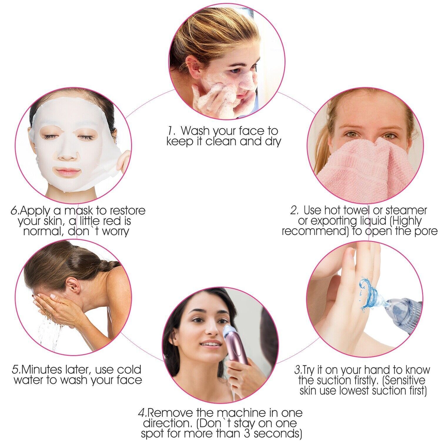 Electric Blackhead Remover Acne Cleaner Face Pore Vacuum Suction Skin Cleaning Tools Skin Care