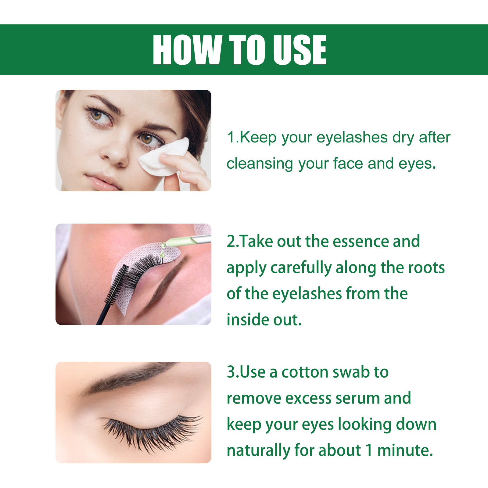 Eyelash Serum Natural Castor Oil Eyelashes Growth Essential Oil Thick Longer Nourishing Enhancer Eyelash Liquid 30ml.