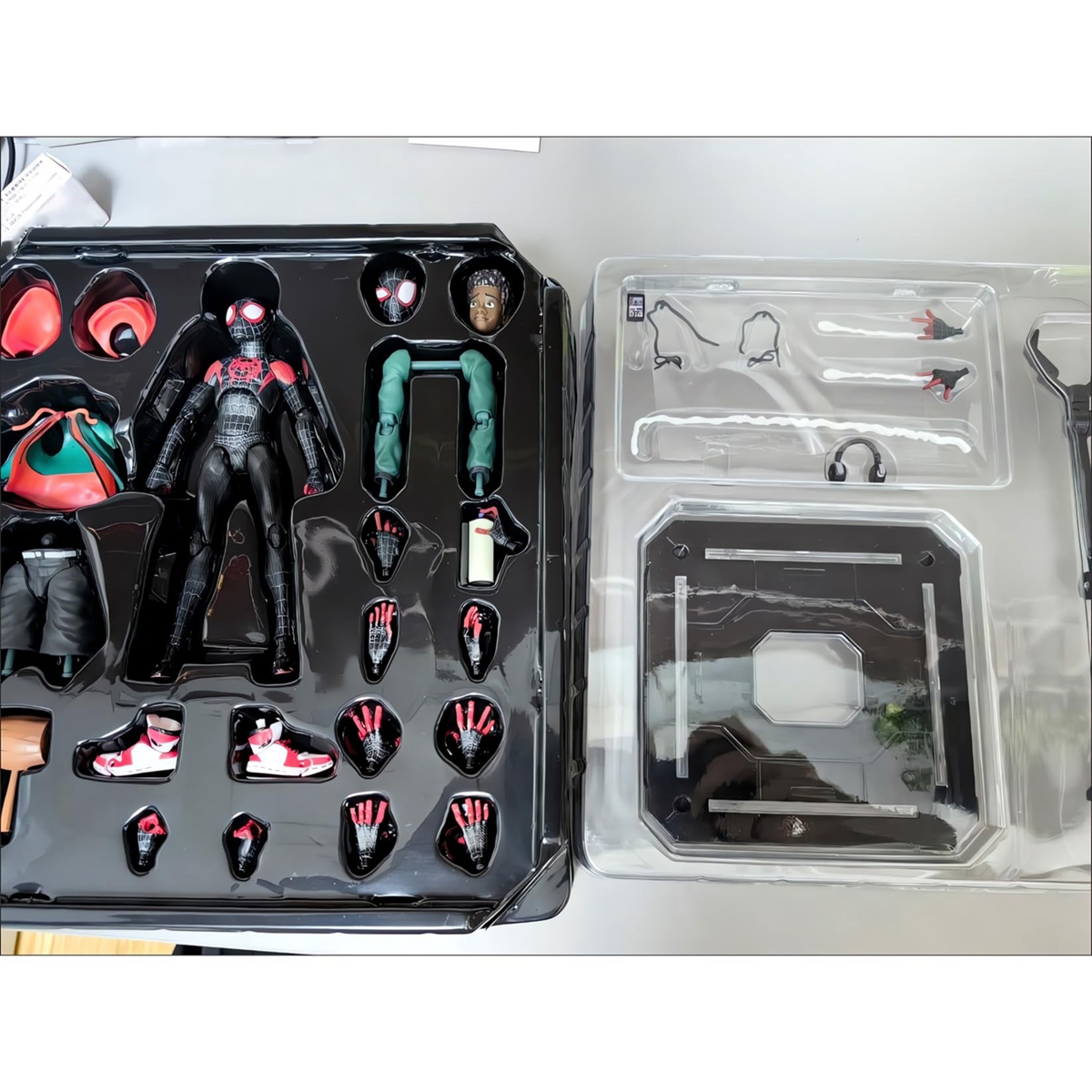 Superhero Spider-Man: Across The Spider-Verse Miles Morales Action Figure Kits Kids Toys Decor Gif