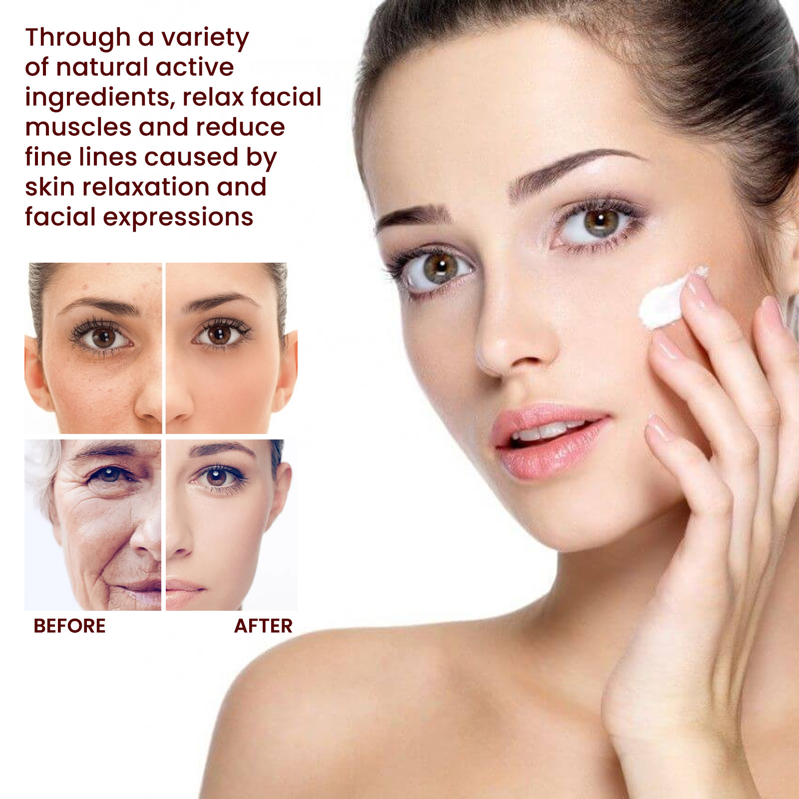 Whitening Cream White Rice Facial Moisturizer Anti Aging Wrinkles Remove Fade Fine Lines Tighten Pore Rejuvenating Moisturizing Brightening Nourishing