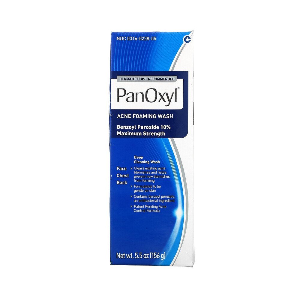PanOxyl Acne Foaming Wash 10 Percent Maximum Strength Acne Treatment