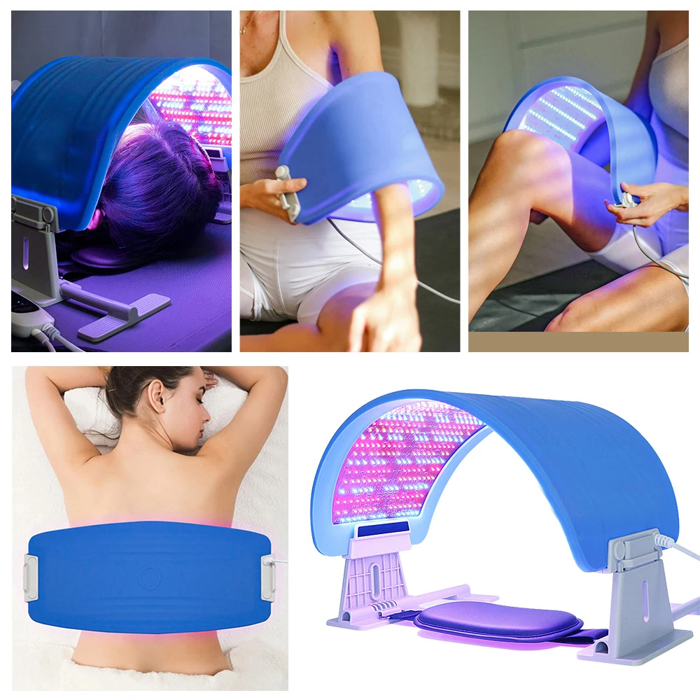 LED Beauty Mask 573 Lamp Beads LED Photon Beauty Device Foldable Face Body PDT Machine EMS Facial Mask Photon Light Therapy Lamp