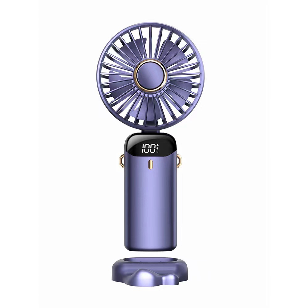 USB Rechargeable Fans Hand Held Fan,Portable Handheld Desktop Fans with LED Display for Home Office Bedroom Outdoor Travel
