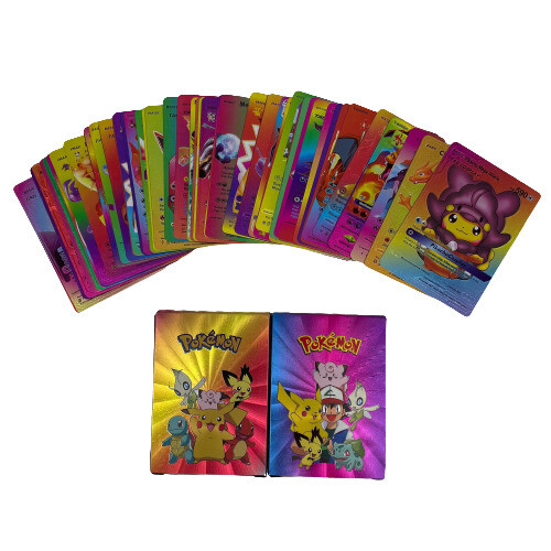 Pokemon Cards 55pcs Metal Colorful Vmax GX Cards Charizard Pikachu Series