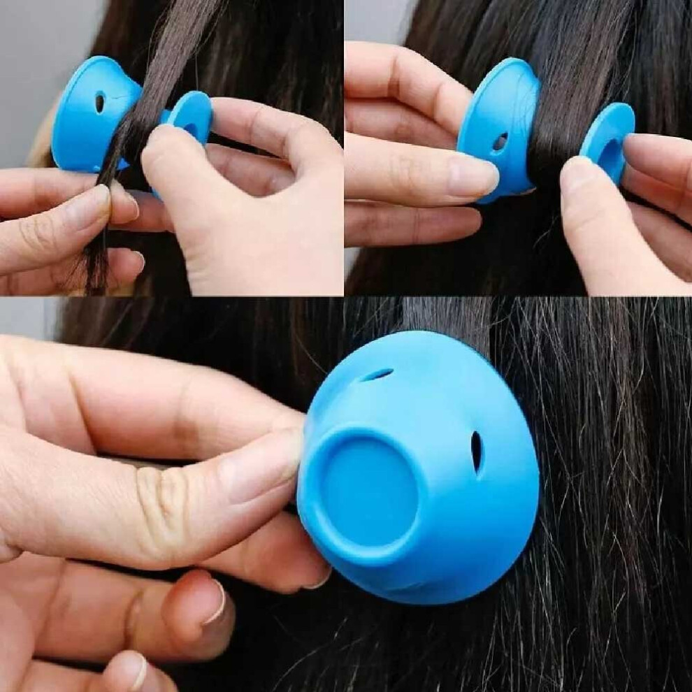 30PCS No Heat Silicone DIY Soft Magic Hair Curlers Rollers Tool