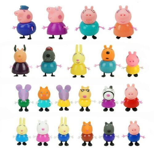 Peppa Pig Family Friends Emily Rebecca Suzy Action Figures Toys Xmas Gift