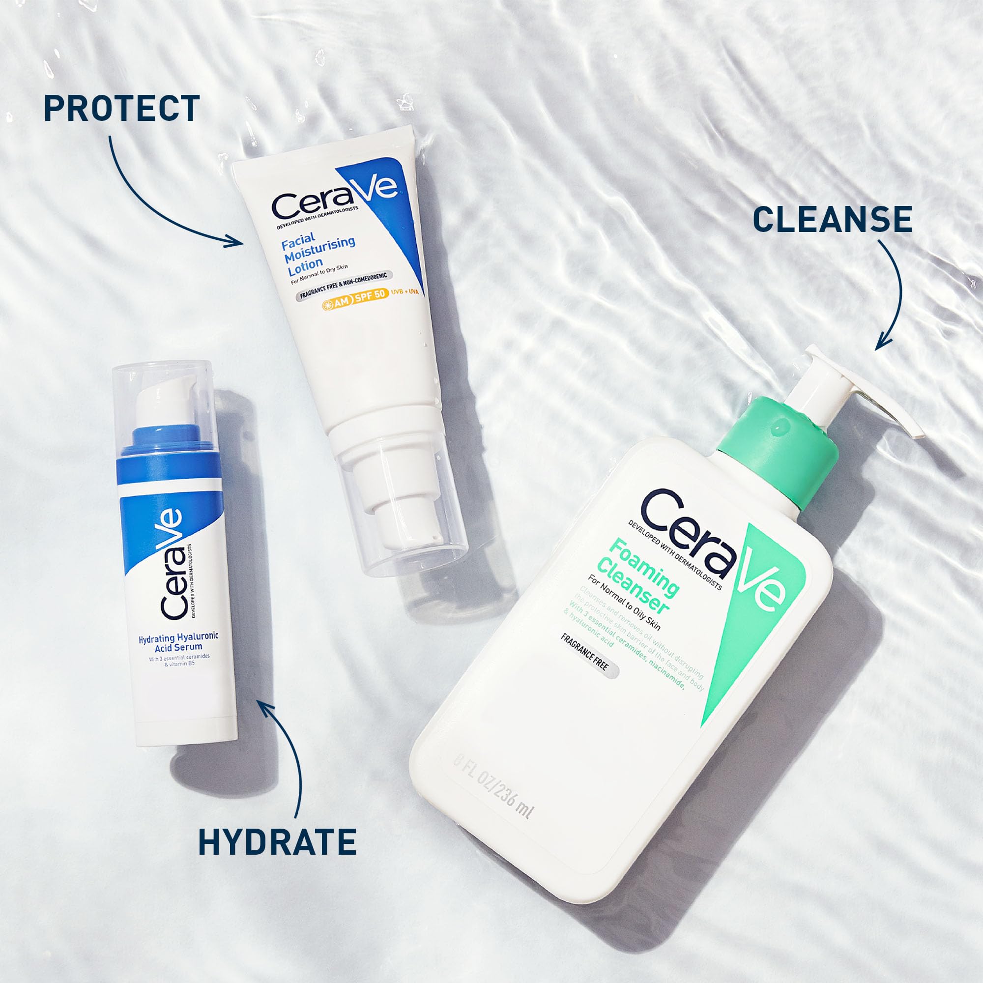 (1 l ~ Pack of 1) CeraVe Foaming Cleanser for Normal to Oily Skin 1 Litre with Niacinamide and 3 Essential Ceramides