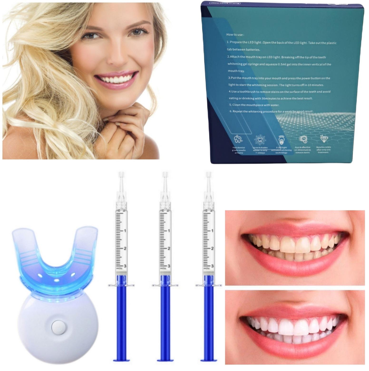 Teeth Whitening Kit Pap Teeth Whitener for Sensitive Teeth Professional Tooth Whitening Kit Dental Tools with Mouth Tray Teeth Whitening Gels