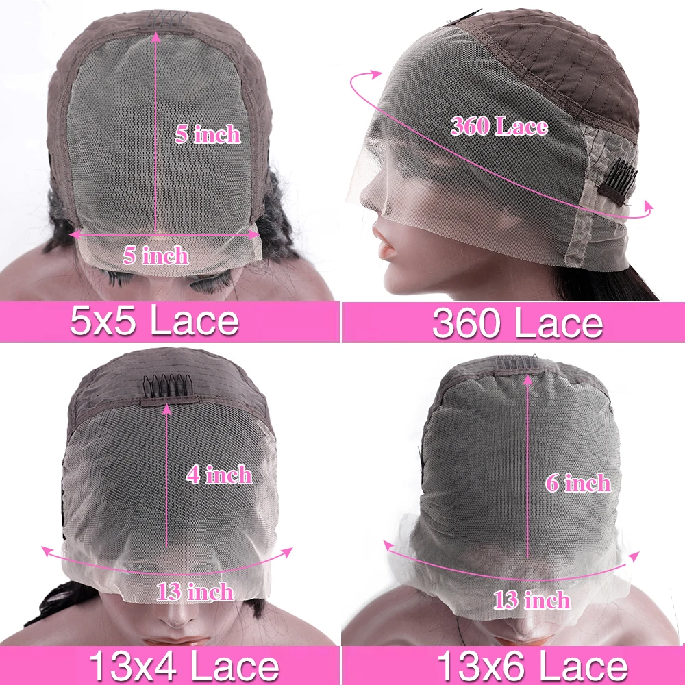 (5x5 HD 18inches) HD Transparent 13x4 13x6 Body Wave Lace Front Wig Pre Plucked 360 Lace Frontal Wig Human Hair Wigs For Women 5x5 Wig 200 Density