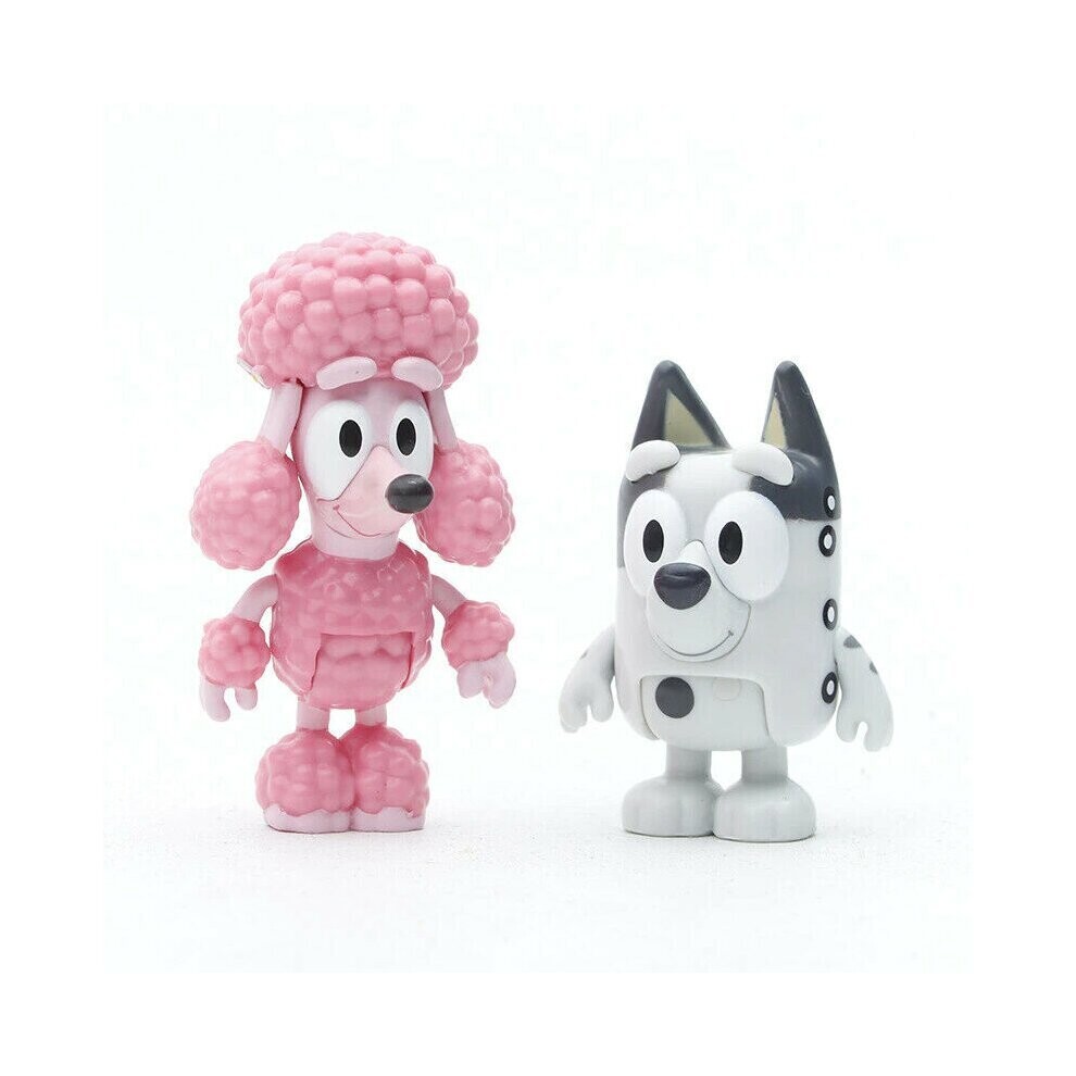 12Pcs Bluey Family And Friends Action Figures Model Toy Set Kids Gift