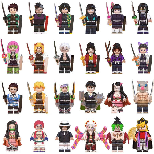 24PCS Demon Slayer Series Childrens Toy Fit Lego