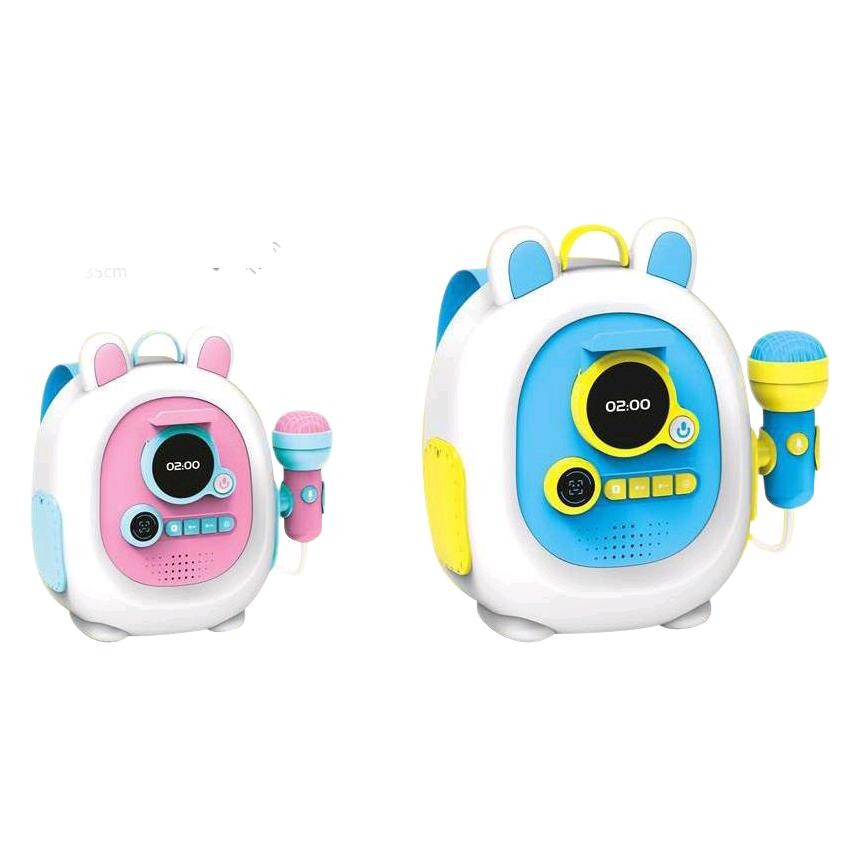 Portable Children Karaoke Machine Bluetooth Speaker Music Player Baby Wireless Audio With Microphone Child Recording Lights Toy