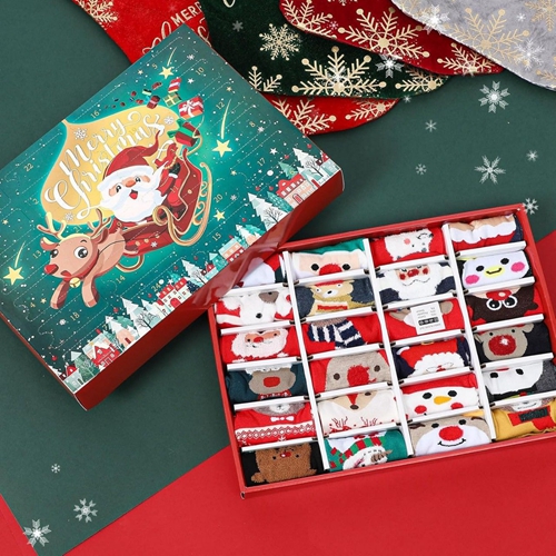 Christmas Stocking Advent Calendar Fun Christmas Countdown Calendar 24 Days Of Advent Box Socks Christmas Socks Children Santa Claus New Year Gift