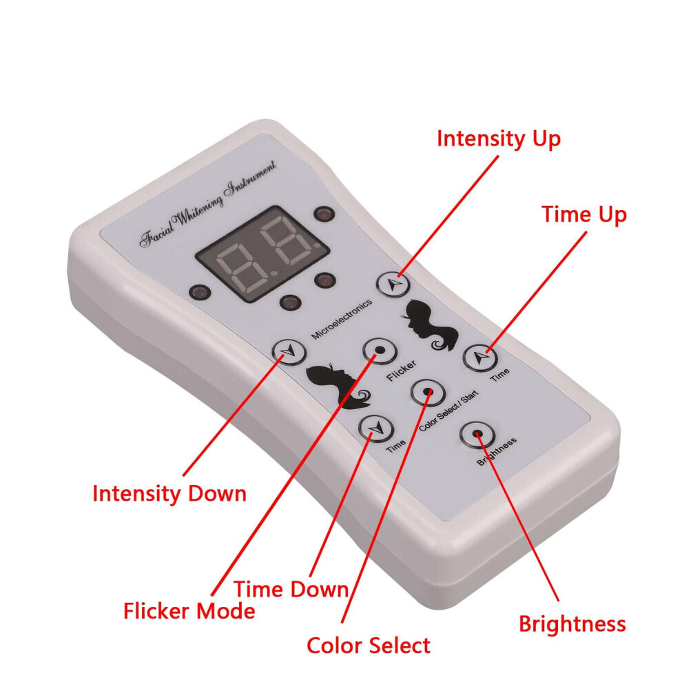 7 LED Face Mask Neck Rejuvenation Therapy Wrinkles Anti aging Light Therapy Face Care UK